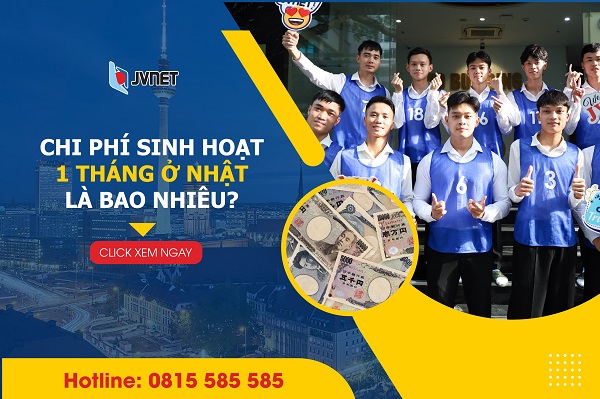 chi phí sinh hoạt 1 tháng bên Nhật